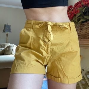 Yellow khaki shorts